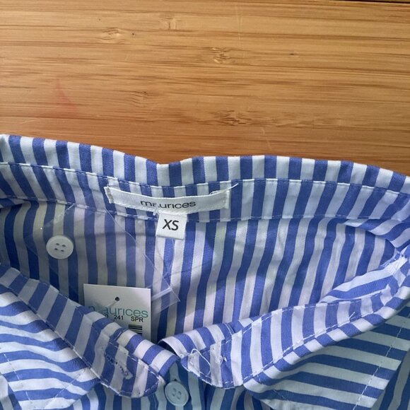 Maurice‘s Striped Twist Front Shirt Dress women’s xs new with tags - Picture 3 of 5